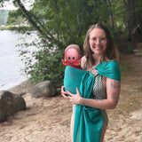 Mermaid Teal Water Ring Sling by Beachfront Baby Beachfront Baby at Little Zen One