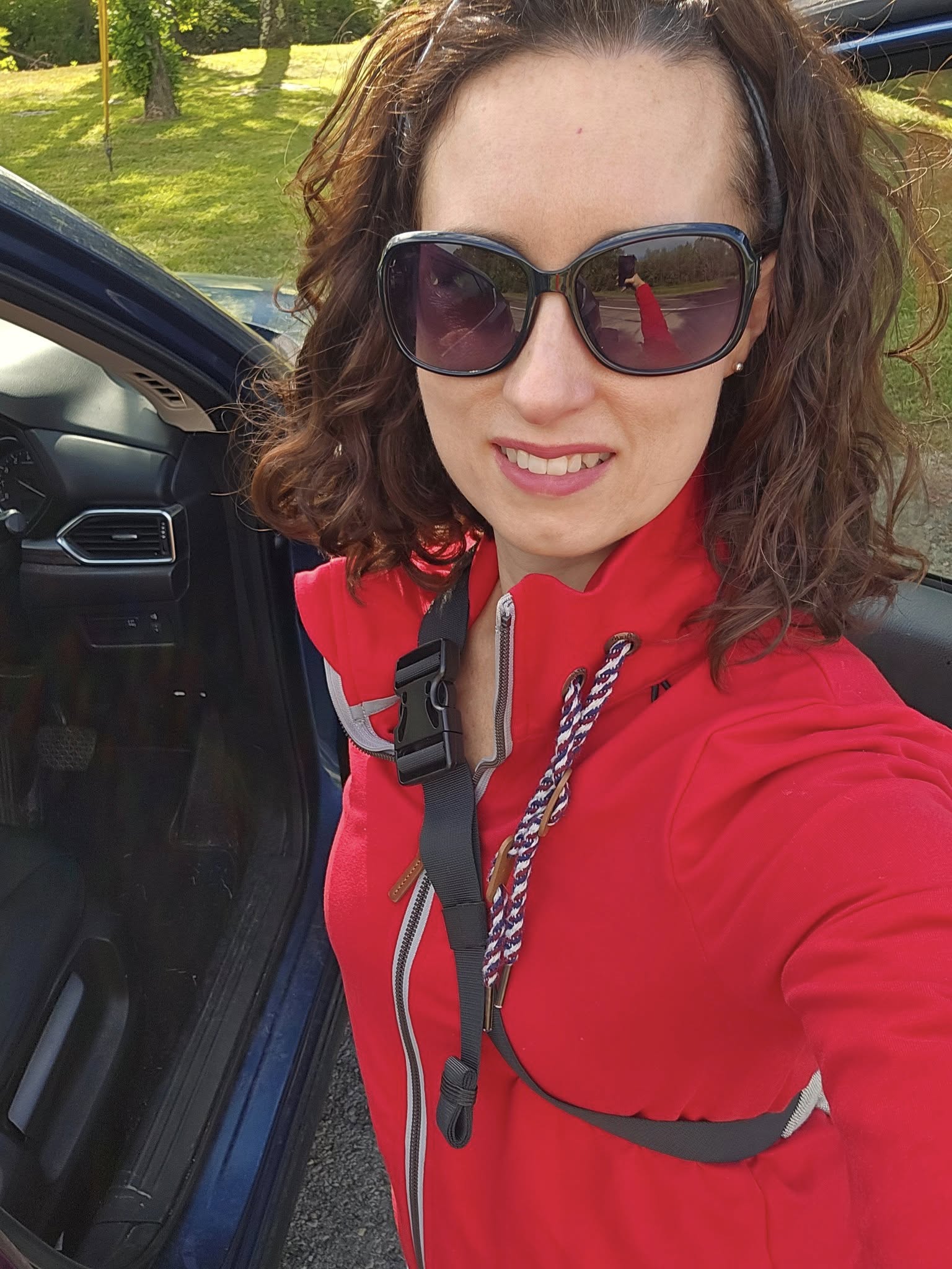 Angel Wings Babywearing Sweatshirt Raspberry Red Angel Wings at Little Zen One