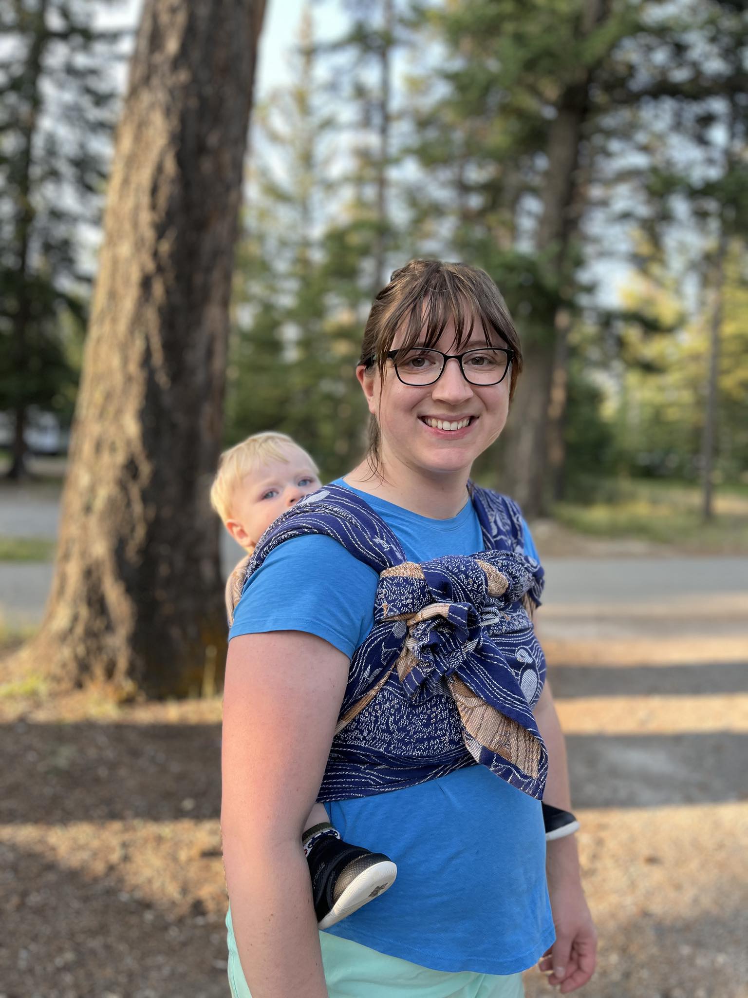 Puffins Arisaig Woven Wrap by Oscha Oscha at Little Zen One