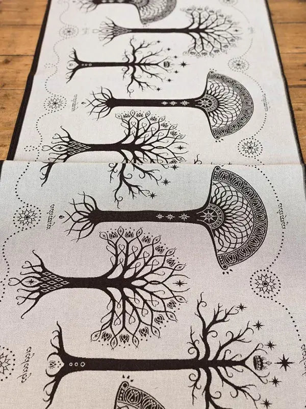 Ancients of Gondor Ithildin Fabric Piece by Oscha Fabric
