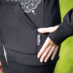 Angel Wings Babywearing Hoodie Black