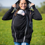 Angel Wings Babywearing Hoodie Black