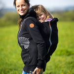 Angel Wings Babywearing Hoodie Black