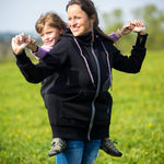 Angel Wings Babywearing Hoodie Black