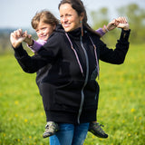 Angel Wings Babywearing Hoodie Black