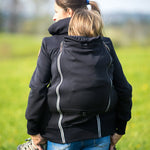 Angel Wings Babywearing Hoodie Black