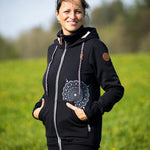 Angel Wings Babywearing Hoodie Black