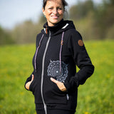 Angel Wings Babywearing Hoodie Black