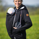Angel Wings Babywearing Hoodie Black