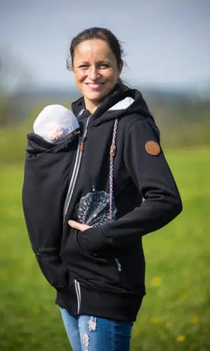 Angel Wings Babywearing Hoodie Black - Babywearing OuterwearLittle Zen One68643408