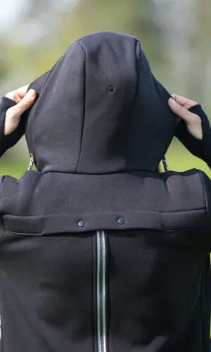 Angel Wings Babywearing Hoodie Black - Babywearing OuterwearLittle Zen One68643408