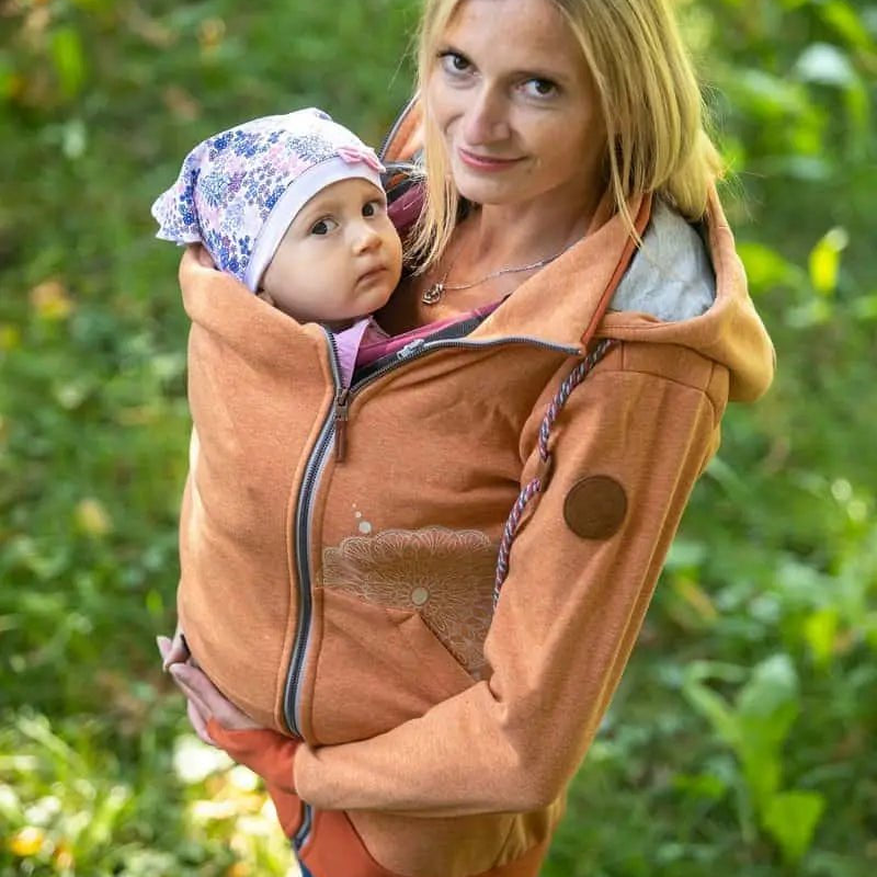 Angel Wings Babywearing Hoodie Cinnamon Babywearing Outerwear