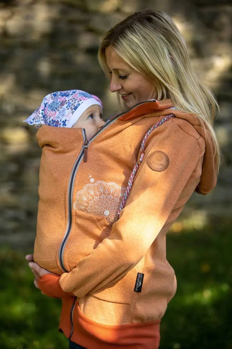 Angel Wings Babywearing Hoodie Cinnamon - Babywearing OuterwearLittle Zen One82575696