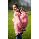 Angel Wings Babywearing Hoodie Coral Pink Babywearing Outerwear