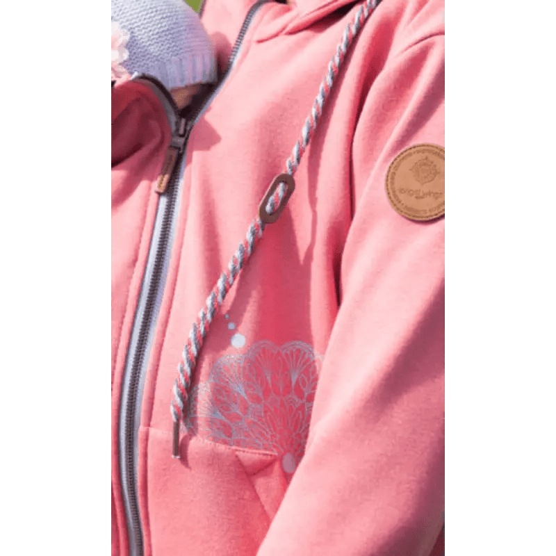 Angel Wings Babywearing Hoodie Coral Pink Babywearing Outerwear