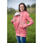 Angel Wings Babywearing Hoodie Coral Pink Babywearing Outerwear