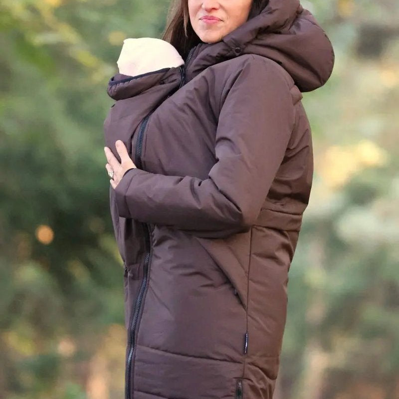 Angel Wings Babywearing Long Coat Brown - Babywearing OuterwearLittle Zen One96947024