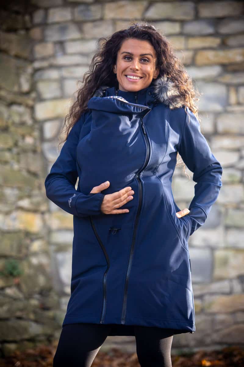 Angel Wings Babywearing Softshell Coat Navy Blue - Babywearing OuterwearLittle Zen One26988880