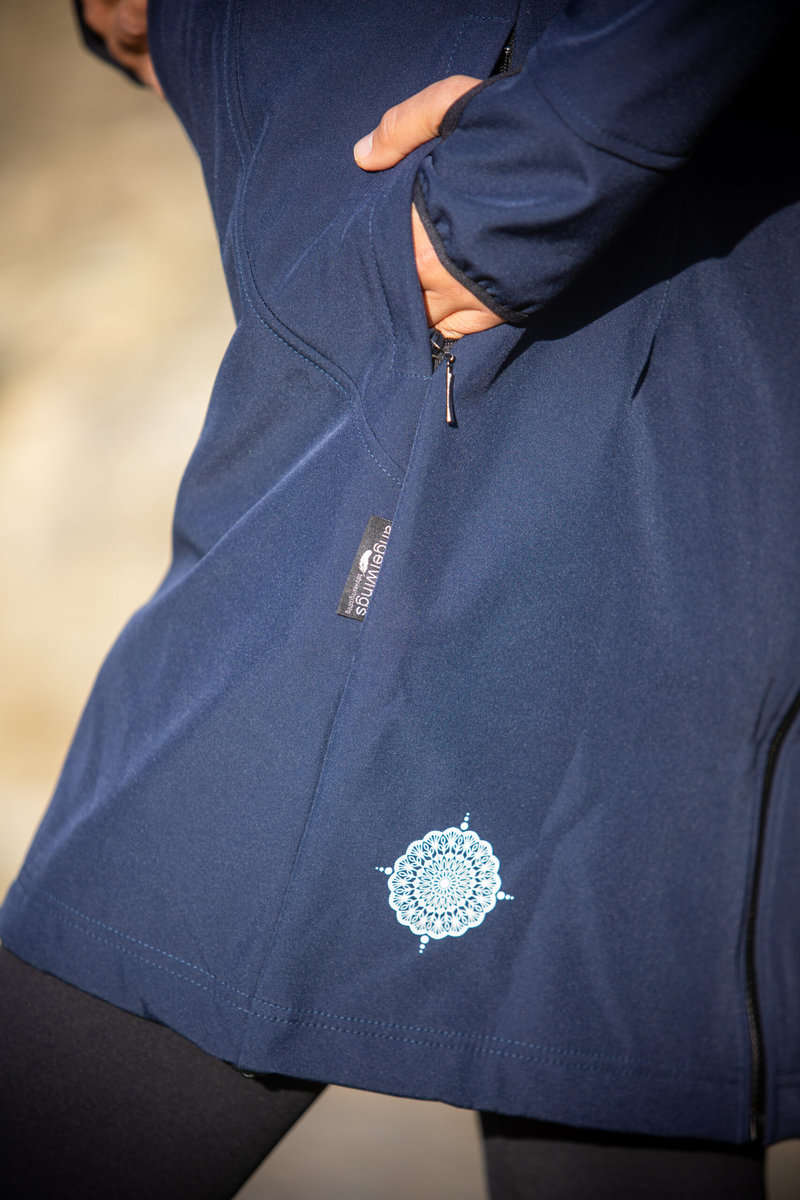 Angel Wings Babywearing Softshell Coat Navy Blue - Babywearing OuterwearLittle Zen One26988880