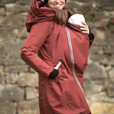 Angel Wings Babywearing Winter Coat Brick Angel Wings at Little Zen One