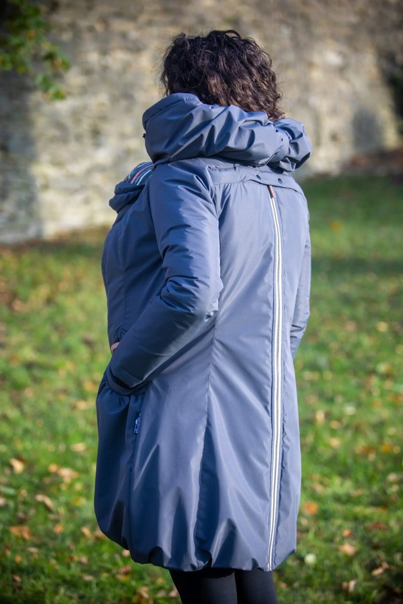 Angel Wings Babywearing Winter Coat Pewter Grey - Babywearing OuterwearLittle Zen One54412112