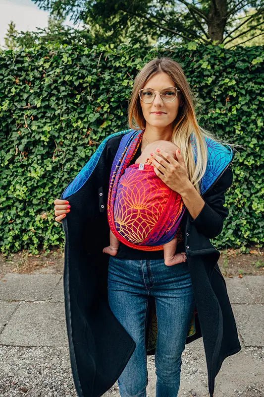 Babywearing Hoodie Rainbow Lotus by LennyLamb - Babywearing OuterwearLittle Zen One5907557786577