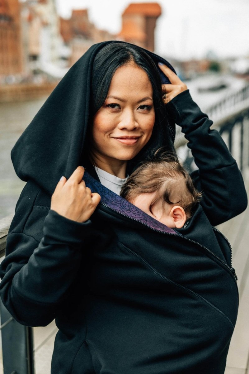 Babywearing Hoodie Wild Wine Bouquet