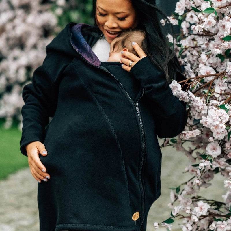 Babywearing Hoodie Wild Wine Bouquet by LennyLamb - Babywearing OuterwearLittle Zen One5907557786492