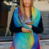 Babywearing Long Cardigan Rainbow Lotus