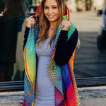 Babywearing Long Cardigan Rainbow Lotus