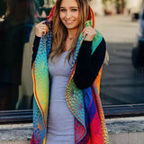 Babywearing Long Cardigan Rainbow Lotus