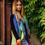 Babywearing Long Cardigan Rainbow Lotus by LennyLamb - Babywearing OuterwearLittle Zen One5907557767156