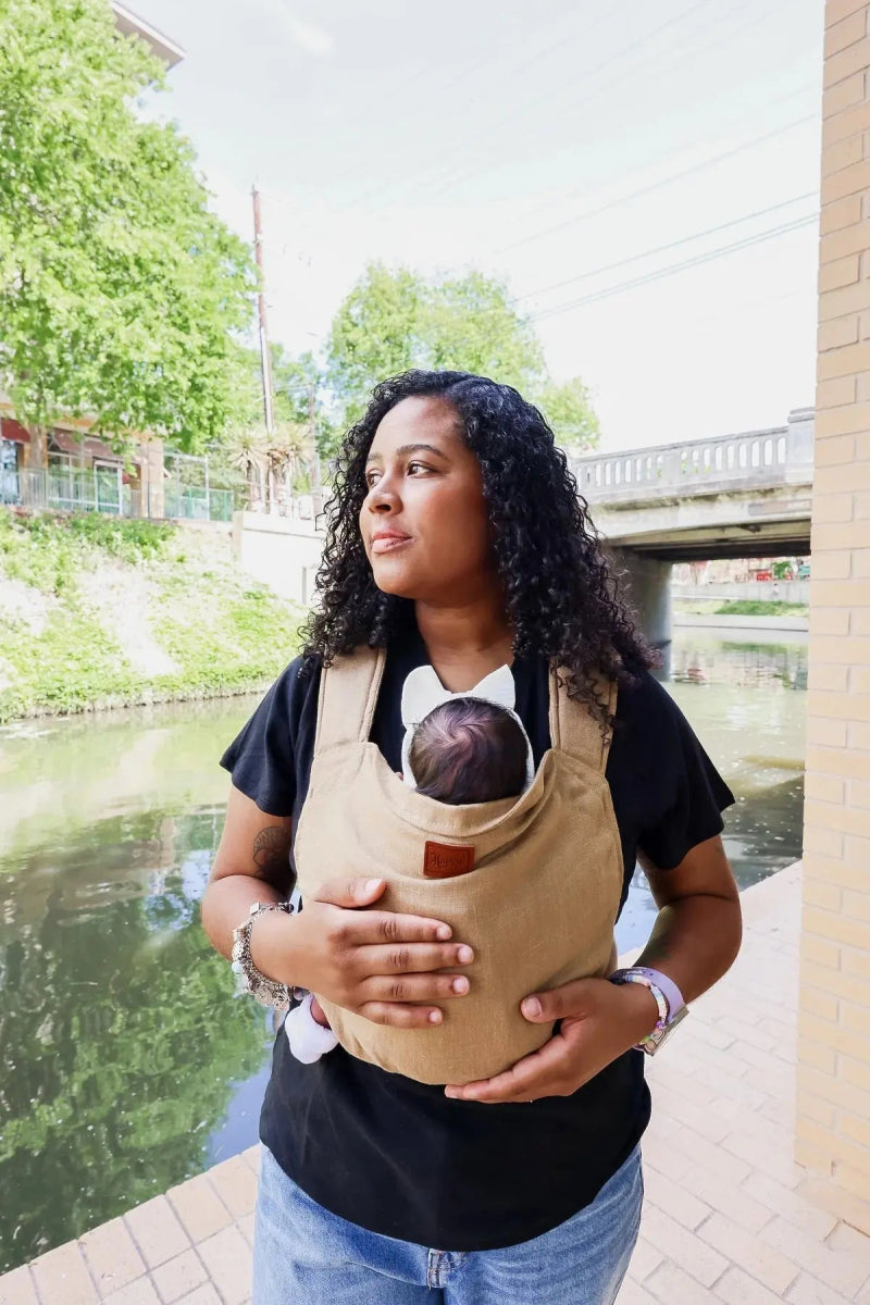 Barley with Desert Tan Original Baby Carrier by Happy Baby Buckle Carrier