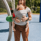 Broadway Grey Everyday Half Buckle Baby Carrier by Beachfront Baby Half Buckle