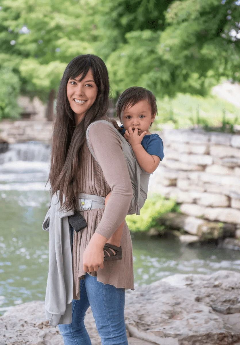 Broadway Grey Everyday Half Buckle Baby Carrier by Beachfront Baby Half Buckle