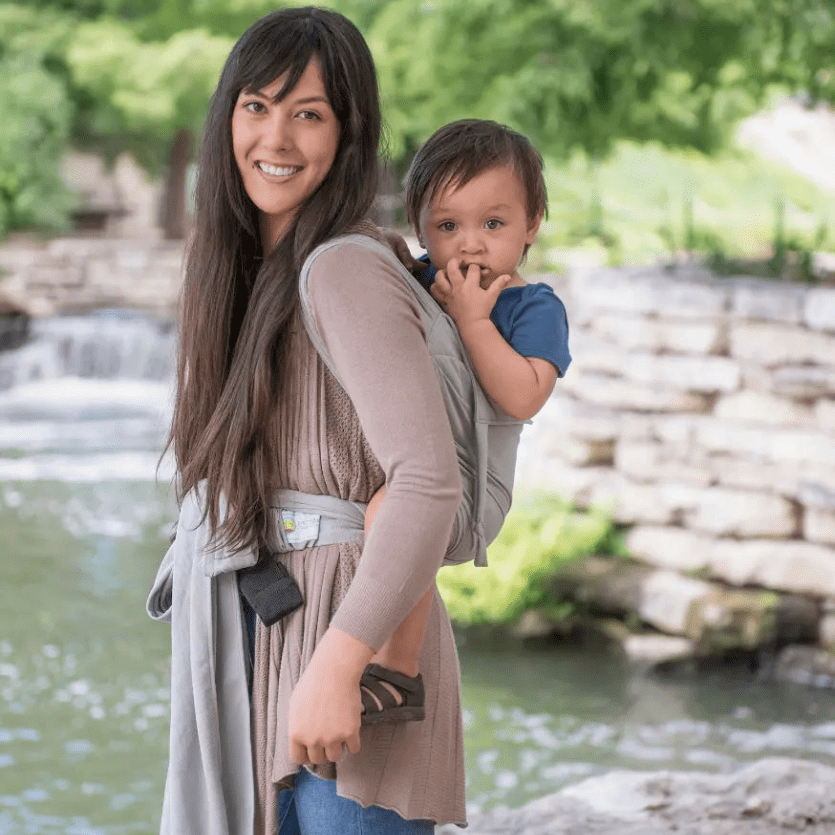 Broadway Grey Everyday Half Buckle Baby Carrier by Beachfront Baby Half Buckle