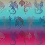 Dragon Blaze Fabric Piece by LennyLamb LennyLamb at Little Zen One