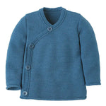 Disana Baby Jacket 100% Merino Wool Knit - Dusty Blue - Baby Carrier AccessoriesLittle Zen One4255796702119