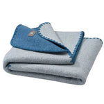 Disana DoubleFace Boiled Wool Baby Blanket - Dove Blue/Natural - Home & HobbyLittle Zen One4255796722162