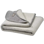 Disana Doubleface Boiled Wool Baby Blanket Grey Natural Home Hobby