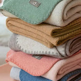 Disana Doubleface Boiled Wool Baby Blanket Pink Natural Home Hobby