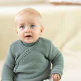 Disana Knit Wrap Cardigan Organic Merino Wool - Jade Disana at Little Zen One