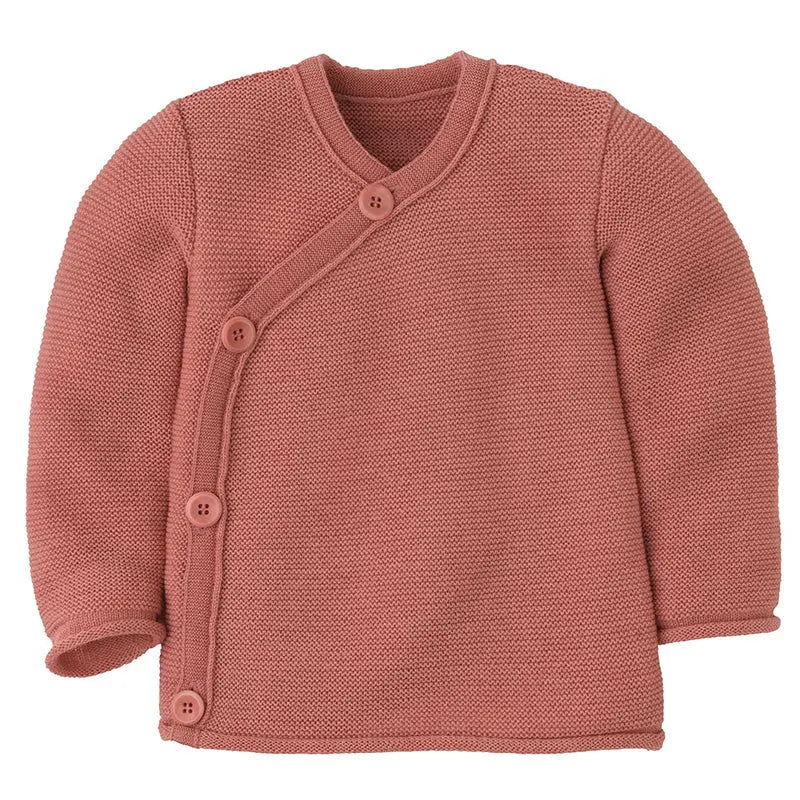 Disana Knit Wrap Cardigan Organic Merino Wool - Soft Pink - Baby Carrier AccessoriesLittle Zen One4255796702140