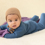 Disana Organic Merino Wool Knit Baby Coverall - Dusty Blue Disana at Little Zen One
