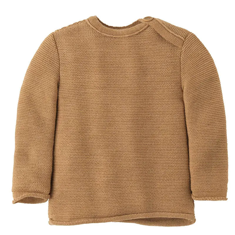 Disana Organic Merino Wool Knit Sweater - Caramel - Baby Carrier AccessoriesLittle Zen One4255796701273