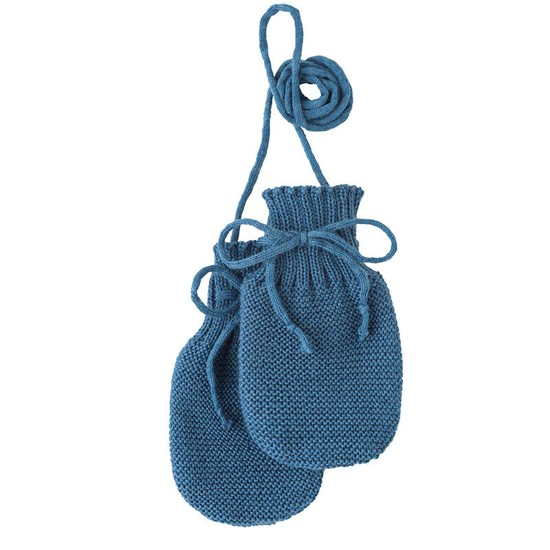 Disanababy Mittens Organic Woolknit Dusty Blue B2b