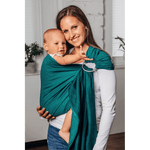 LennyLamb Little Herringbone Emerald ring sling baby carrier