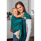 LennyLamb Little Herringbone Emerald ring sling baby carrier