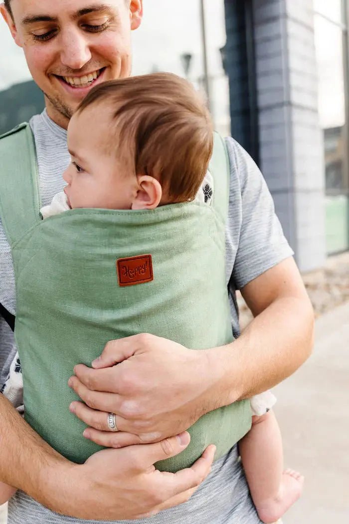 Eucalyptus with Desert Tan Original Baby Carrier by Happy Baby - Buckle CarrierLittle Zen One94969168