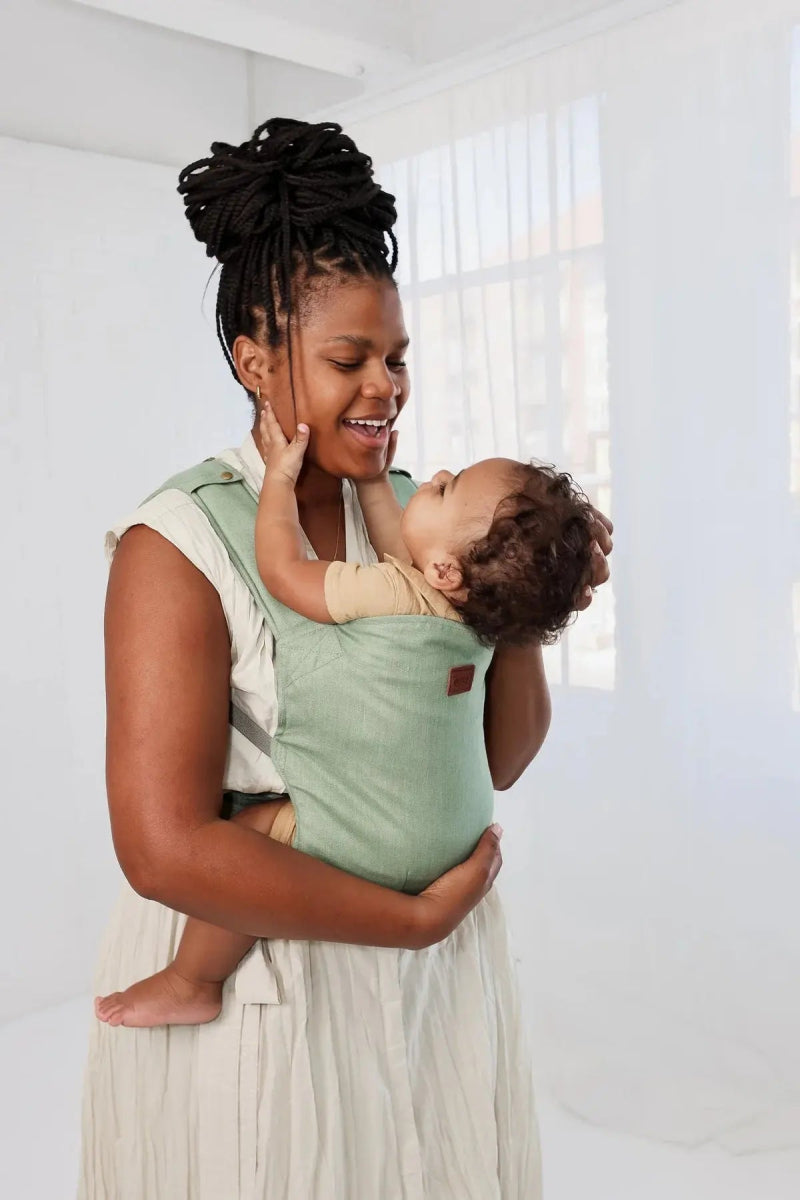 Eucalyptus with Desert Tan Original Baby Carrier by Happy Baby - Buckle CarrierLittle Zen One94969168